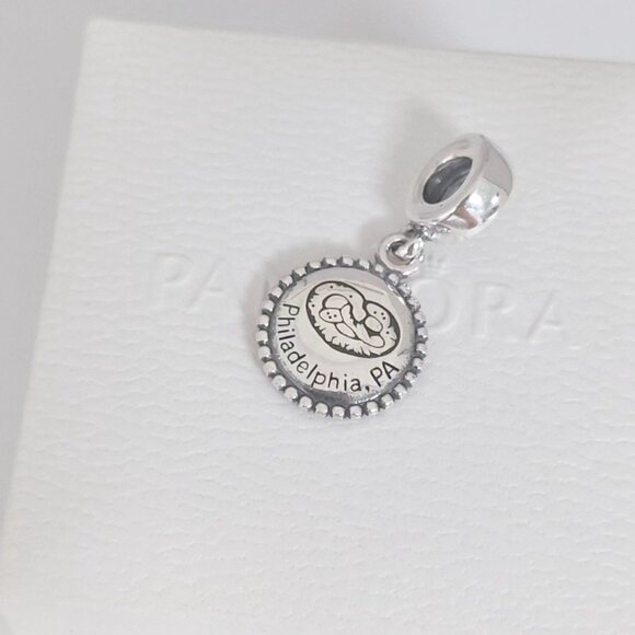 Pandora Philadelphia, PA Pretzel Exclusive Dangle Charm with box - Picture 7 of 8